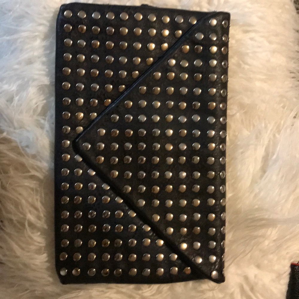 Black studded purse